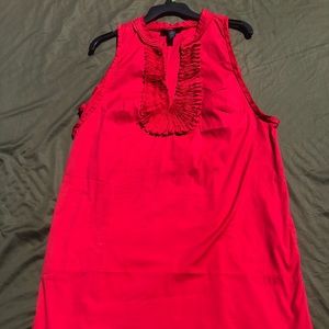 Ruffles Alfani cotton stretch sleeveless dress red